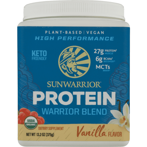 Sunwarrior Protein Warrior Blend, Vanilla Flavor - 13.2 Ounce