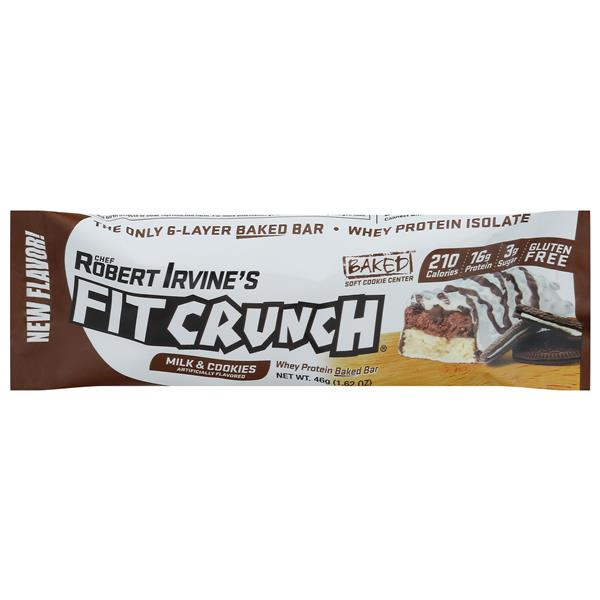 Fitcrunch Whey Protein Bar, Milk & Cookies - 1 Count