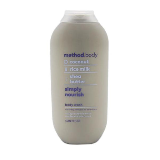 Method Body Simply Nourish Body Wash Coconut Rice Milk Shea Butter - 18 Ounce