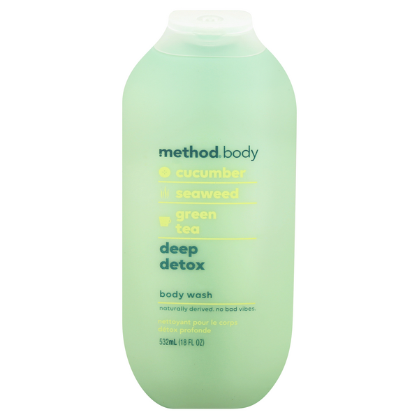 Method Body Deep Detox Body Wash Cucumber Seaweed Green Tea - 18 Ounce