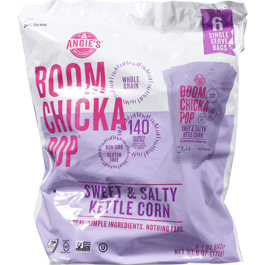 Angie's Boomchickapop Sweet & Salty Kettle Corn 6 - 1 oz Bags - 6 Each