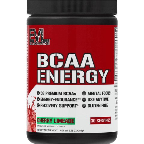 Evlution Nutrition BCAA Energy Powder, Cherry Limeade - 9.95 Ounce
