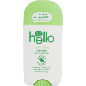 Hello Deodorant with Shea Butter, Fresh Citrus - 2.6 Ounce