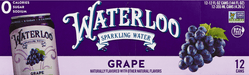 Waterloo Grape Sparkling Water 12 Count - 12 Ounce