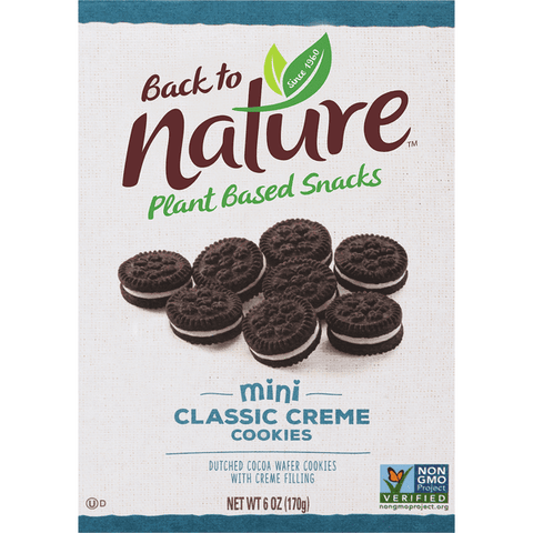 Back to Nature Plant Based Snacks Mini Classic Creme Cookies - 6 Ounce