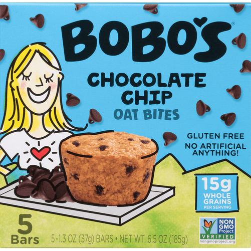 Bobo's Oat Bites Original with Chocolate Chips Gluten Free - 6.5 Ounce