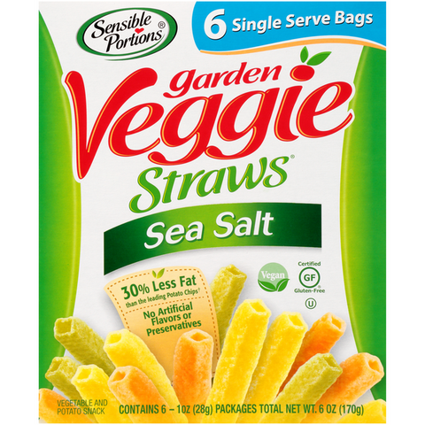 Sensible Portions Garden Veggie Straws Sea Salt - 6 Ounce