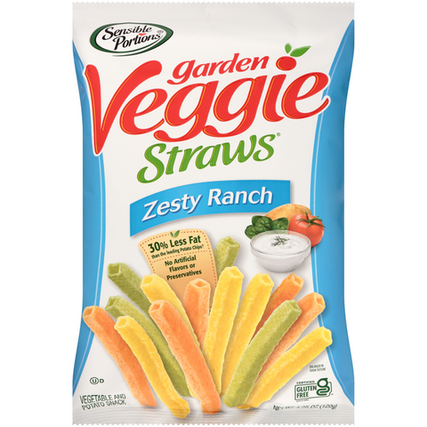 Sensible Portions Garden Veggie Straws Zesty Ranch - 5 Ounce
