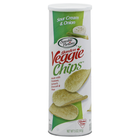 Sensible Portions Garden Veggie Chips Sour Cream & Onion Potato Crisps - 5 Ounce