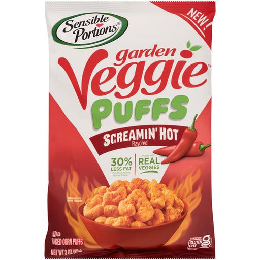Sensible Portions Garden Veggie Puffs, Screamin' Hot - 3 Ounce