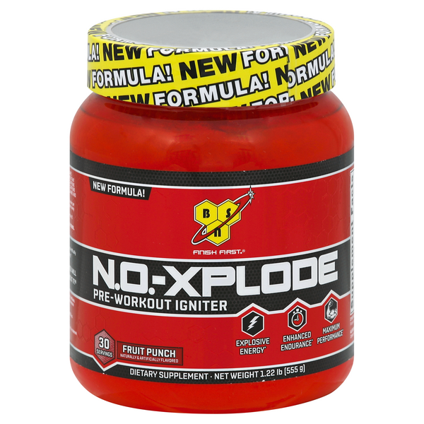 BSN NO-XPLODE Fruit Punch Pre-Workout Powder - 1.22 Pound