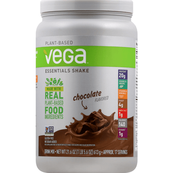 Vega Essentials Shake Chocolate Flavored Drink Mix - 21.6 Ounce