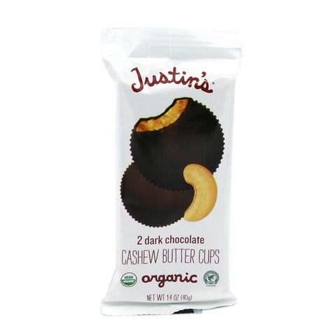 Justin's Organic Dark Chocolate Cashew Butter Cups 2 Count - 1.4 Ounce