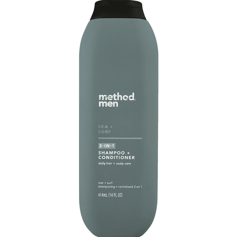 Method Men Shampoo + Conditioner, 2-In-1, Sea + Surf - 14 Ounce