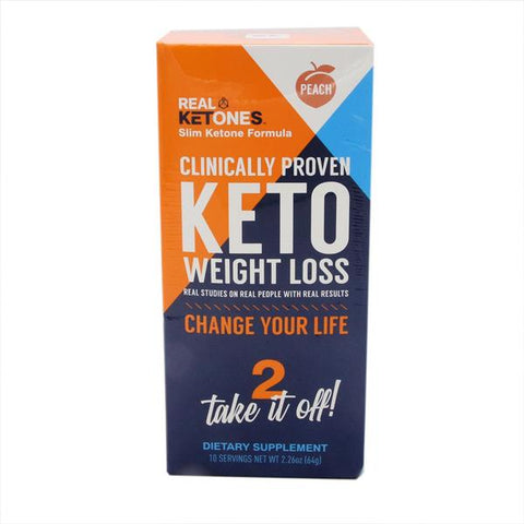 Real Keytones KETO Weight Loss 2, Peach 10 Ct - 2.26 Ounce