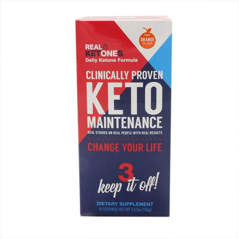 Real Keytones KETO Maintenance 3, Orange Blast 10Ct - 3.53 Ounce