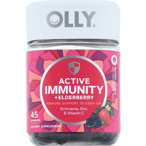 Olly Active Immunity + Elderberry Berry Brave Gummies - 45 Count