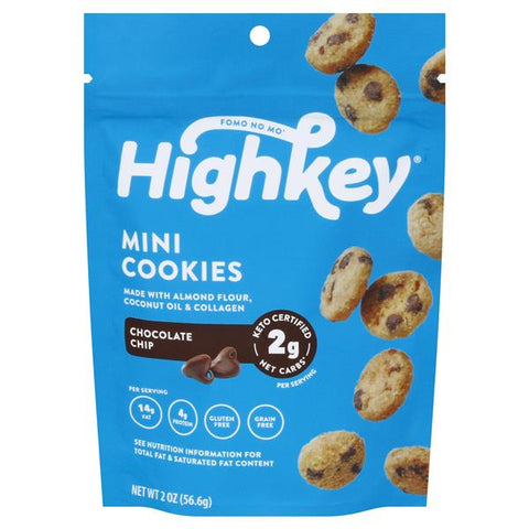 Highkey Mini Chocolate Chip Cookies - 2 Ounce