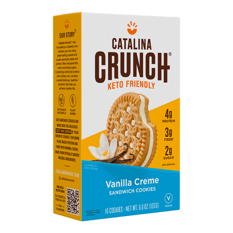 Catalina Crunch Vanilla Creme Keto Sandwich Cookies - 6.8 Ounce