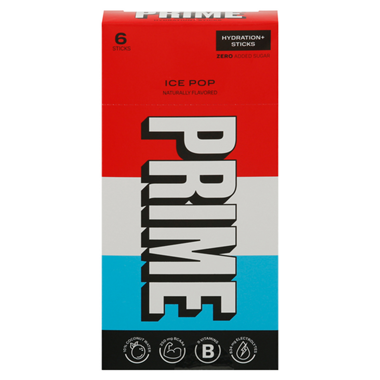 Prime Hydration+ Sticks, Ice Pop - 6 Count
