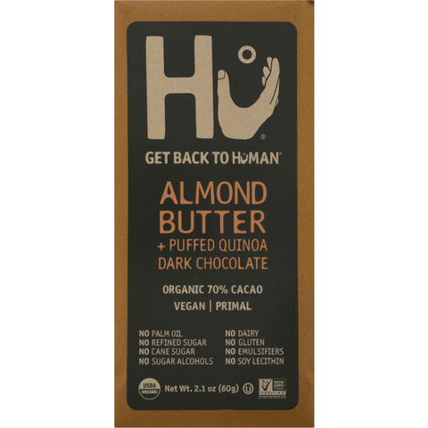 Hu Almond Butter Puffed Quinoa Dark Chocolate Bar - 2.1 Ounce