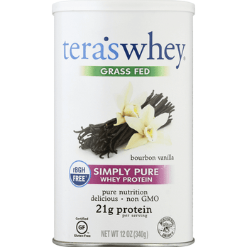 Tera's Whey Bourbon Vanilla rBGH Free Whey Protein - 12 Ounce