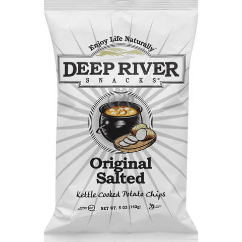 Deep River Snacks Kettle Cooked Potato Chips Original Salted - 5 Ounce