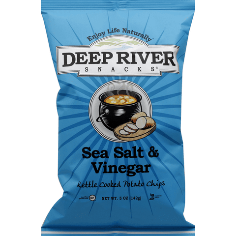 Deep River Snacks Deep River Snacks Kettle Cooked Potato Chips Sea Salt & Vinegar - 5 Ounce