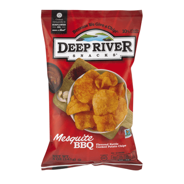 Deep River Snacks Kettle Cooked Potato Chips Mesquite BBQ - 5 Ounce