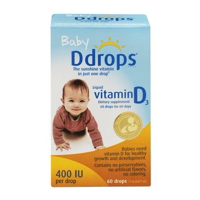 Baby D Drops Liquid Vitamin D3 Dietary Supplement 400 Iu 60 Drops - 0.06 Ounce