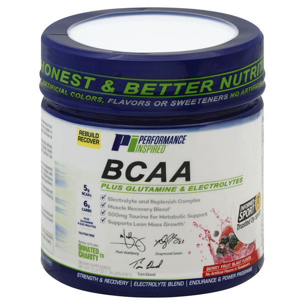 Performance Inspired BCAA Plus Glutamine & Electrolytes Berry Fruit Blast - 22.22 Ounce