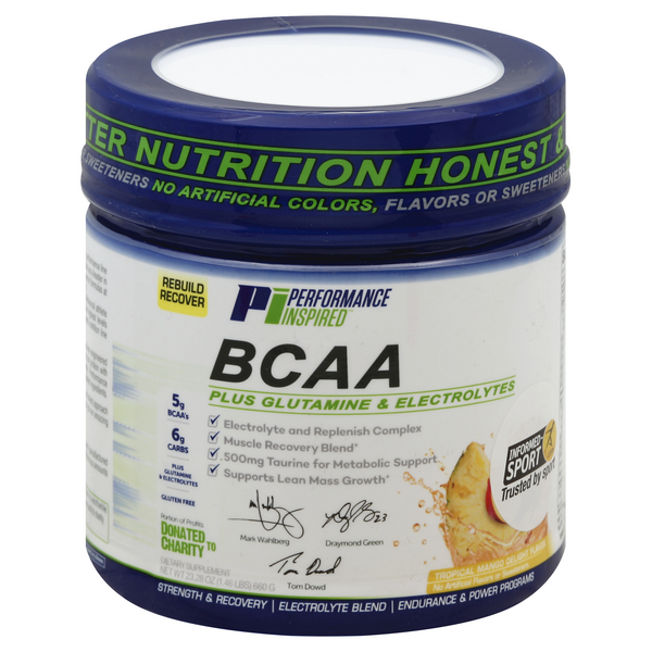 Performance Inspired BCAA Plus Glutamine & Electrolytes Tropical Mango Delight - 23.28 Ounce