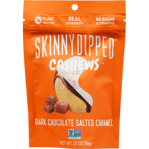 SkinnyDipped Cashews Dark Chocolate Salted Caramel - 3.5 Ounce