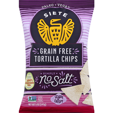 Siete No Salt Grain Free Tortilla Chips - 5 Ounce