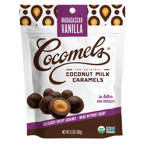 Cocomels Vanilla Chocolate Covered Coconut Milk Caramel Bites - 3.5 Ounce
