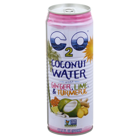 C2O C2O Coconut Water Ginger Lime & Turmeric - 17.5 Ounce