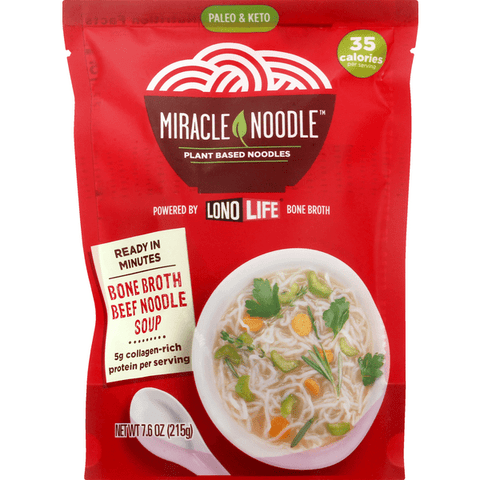 Miracle Noodle Bone Broth Beef Noodle Soup - 7.6 Ounce