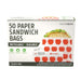 Lunch Skins Paper Sandwich Bags, Apple - 50 Count