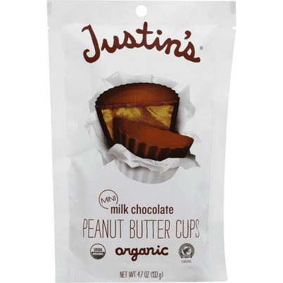 Justin's Organic Mini Milk Chocolate Peanut Butter Cups - 4.7 Ounce