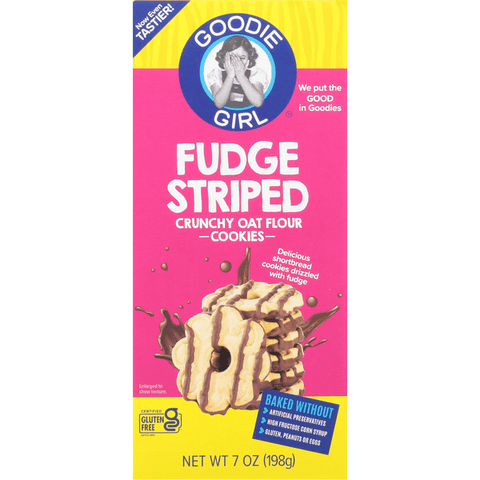 Goodie Girl Fudge Striped Cookies - 7 Ounce
