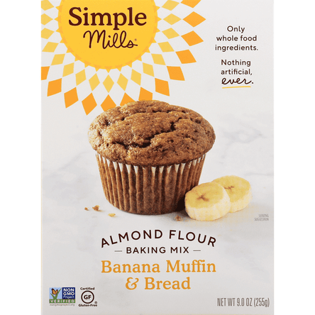 Simple Mills Gluten Free Almond Flour Mix Banana Muffin - 9.4 Ounce