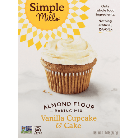 Simple Mills Gluten Free Vanilla Cupcake & Cake Almond Flour Mix - 11.5 Ounce