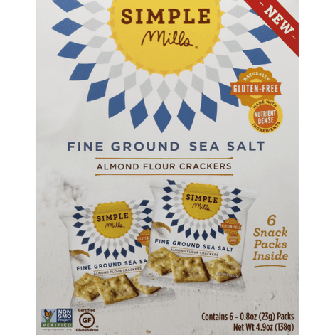 Simple Mills Fine Ground Sea Salt Almond Flour Crackers - 4.9 Ounce