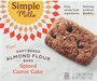 Simple Mills Soft Baked Almond Flour Spiced Carrot Cake Bars - 5.99 Ounce