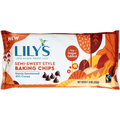 Lily's Semi-Sweet Baking Chips No Sugar Added - 9 Ounce