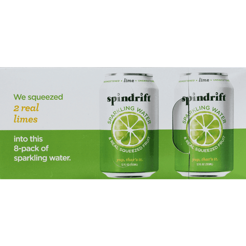 Spindrift Lime Sparkling Water 8 Count - 12 Ounce