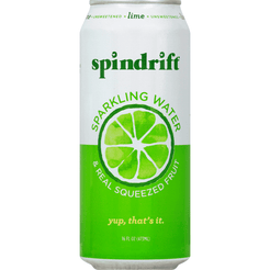 Spindrift Sparkling Water, Lime - 16 Ounce