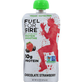 Fuel For Fire Protein Smoothie, Plant-Based, Chocolate Strawberry - 4.5 Ounce