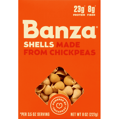 Banza Pasta, Shells Made From Chickpeas - 8 Ounce