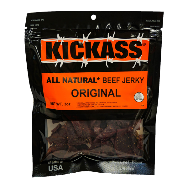Kickass Original Flavor Premium Beef Jerky   - 3 Ounce